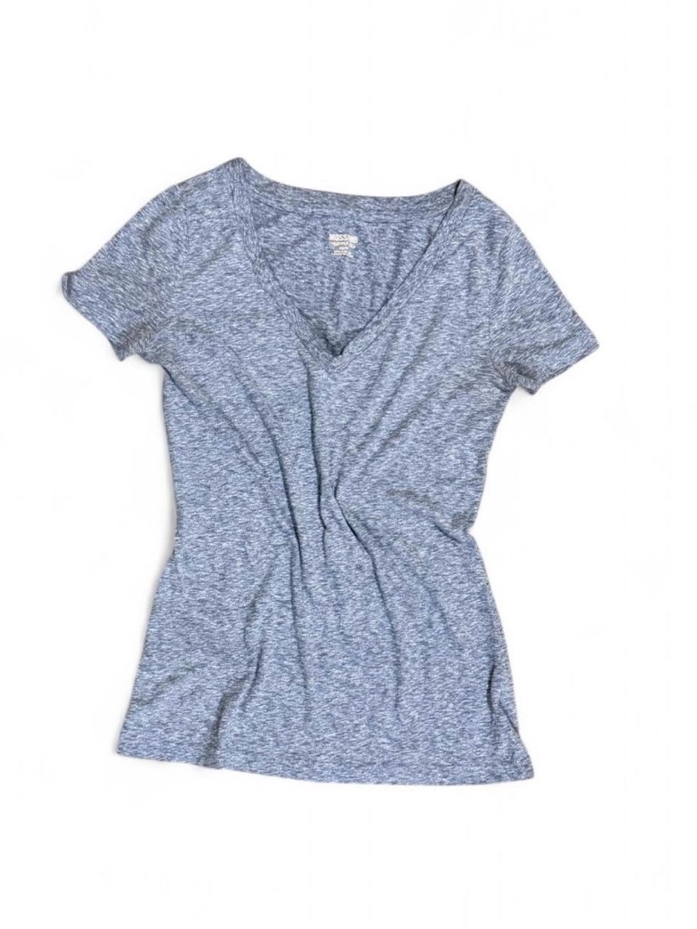 Mossimo Supply Co. Blue Heathered V-Neck T-Shirt Sz XS